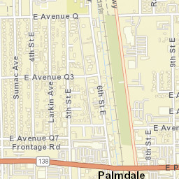 Palmdale California Street Map