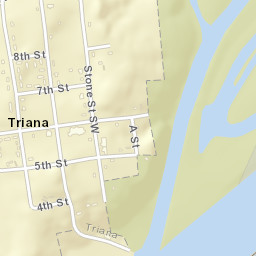 Triana Alabama Street Map