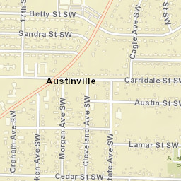 Austinville Alabama Street Map