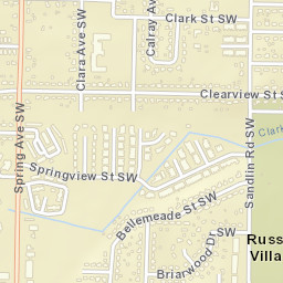 Russell Village Alabama Street Map