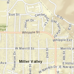 Miller Valley Arizona Street Map