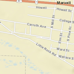 Marvell Arkansas Street Map
