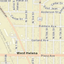 West Helena Arkansas Street Map