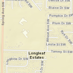 Longleaf Estates Alabama Street Map