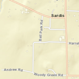 Sardis Arkansas Street Map