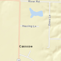 Casscoe Arkansas Street Map
