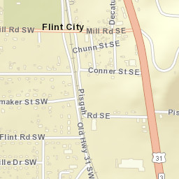 Flint City Alabama Street Map