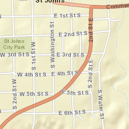 Saint Johns Arizona Street Map