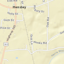 Hensley Arkansas Street Map