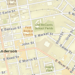 150 North Main Street Anderson SC  Street Map