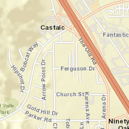 Castaic California Street Map