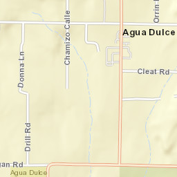 Agua Dulce California Street Map
