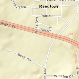 Reedtown Alabama Street Map