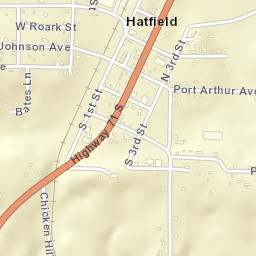 Hatfield Arkansas Street Map