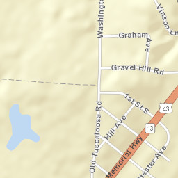 Gravel Hill Alabama Street Map