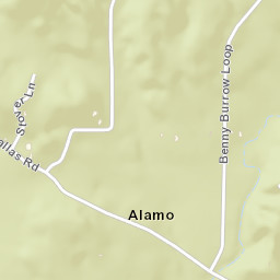 Alamo Arkansas Street Map