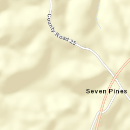 Seven Pines Alabama Street Map