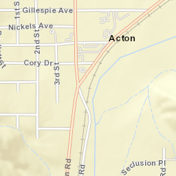 Acton California Street Map