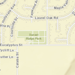 Sunset Ridge California Street Map