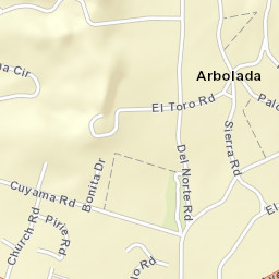 Arbolada California Street Map