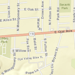 Ojai California Street Map