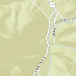 Shady Arkansas Street Map