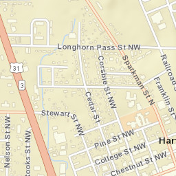 Hartselle Alabama Street Map