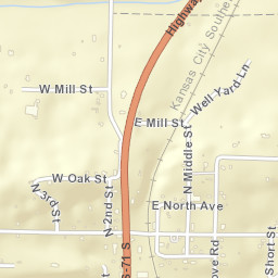 Cove Arkansas Street Map