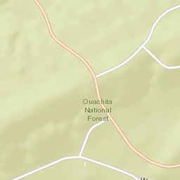 Pine Cone Road, Ouachita National Forest Street Map