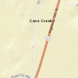 Cane Creek Arkansas Street Map