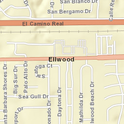 Ellwood California Street Map