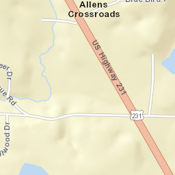 Allens Crossroads Alabama Street Map