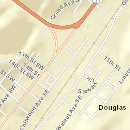 Douglas Alabama Street Map