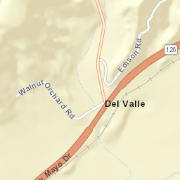 Del Valle California Street Map
