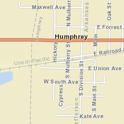 101 North Mulberry Street Humphrey AR Street Map