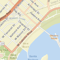 147-155 Stearns Wharf, Santa Barbara, CA Street Map