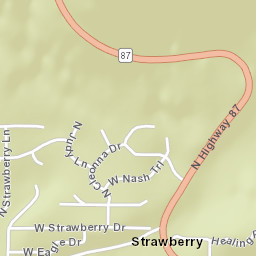 8094-8324 Fossil Creek Road, Tonto National Forest, Strawberr Street Map