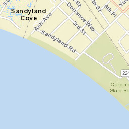 Sandyland Cove California Street Map