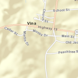 Vina Alabama Street Map