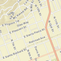 1041 East Santa Barbara Street, Santa Paula Street Map