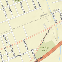 Santa Paula California Street Map