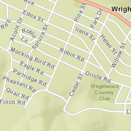Wrightwood California Street Map