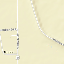 Modoc Arkansas Street Map