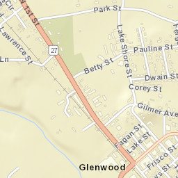 Glenwood Arkansas Street Map
