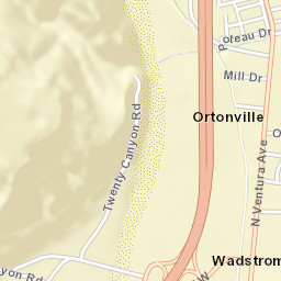 Ortonville California Street Map