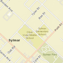 Sylmar California Street Map