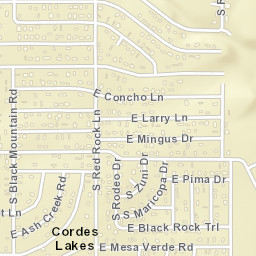 Cordes Lakes Arizona Street Map