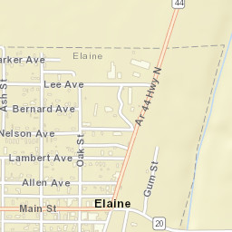 Elaine Arkansas Street Map