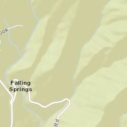 Falling Springs California Street Map