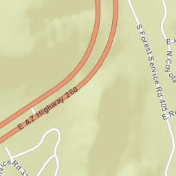 Highway 260, Tonto National Forest, Payson Street Map
